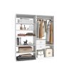 Tall Closet System with Closet Drawers,White Walk-in Closet Organizers and Storager